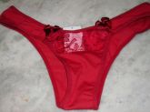 TANGA EM TACTEL COM TULE E LAÇO
